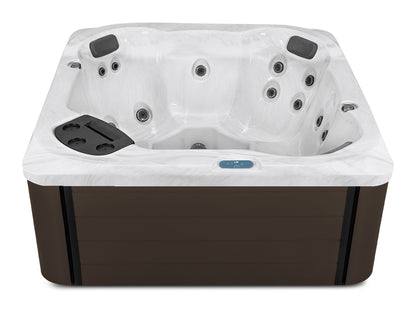 S6 hot tub - Sterling shell with Dark Walnut cabinet