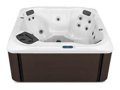 S6 hot tub - White shell with Dark Walnut cabinet