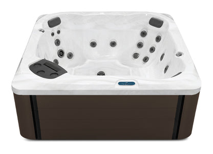S7 hot tub - Sterling shell with Dark Walnut cabinet