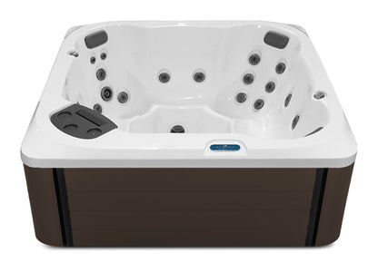 S7 hot tub - White shell with Dark Walnut cabinet