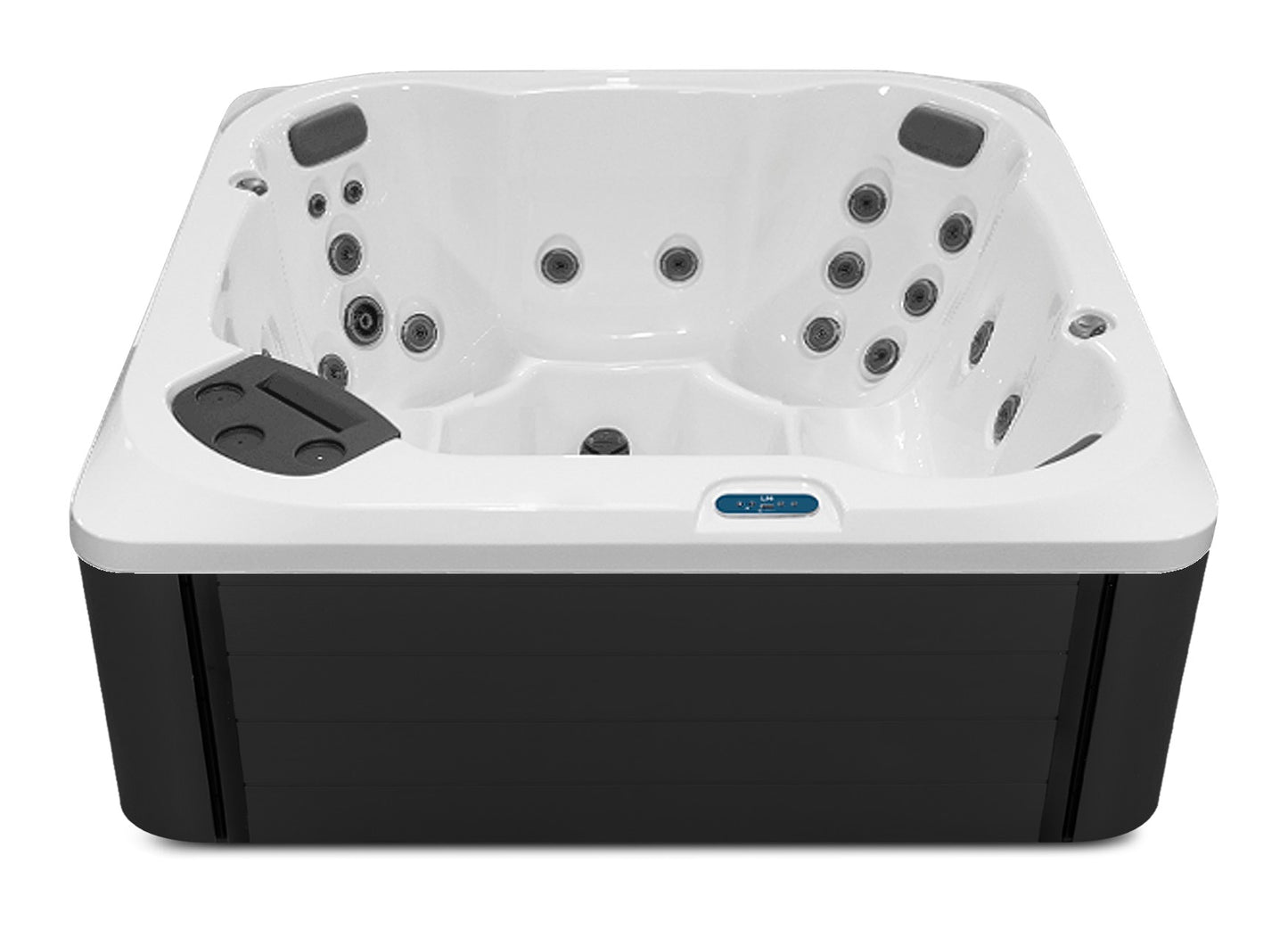 S7 hot tub - White shell with Midnight cabinet