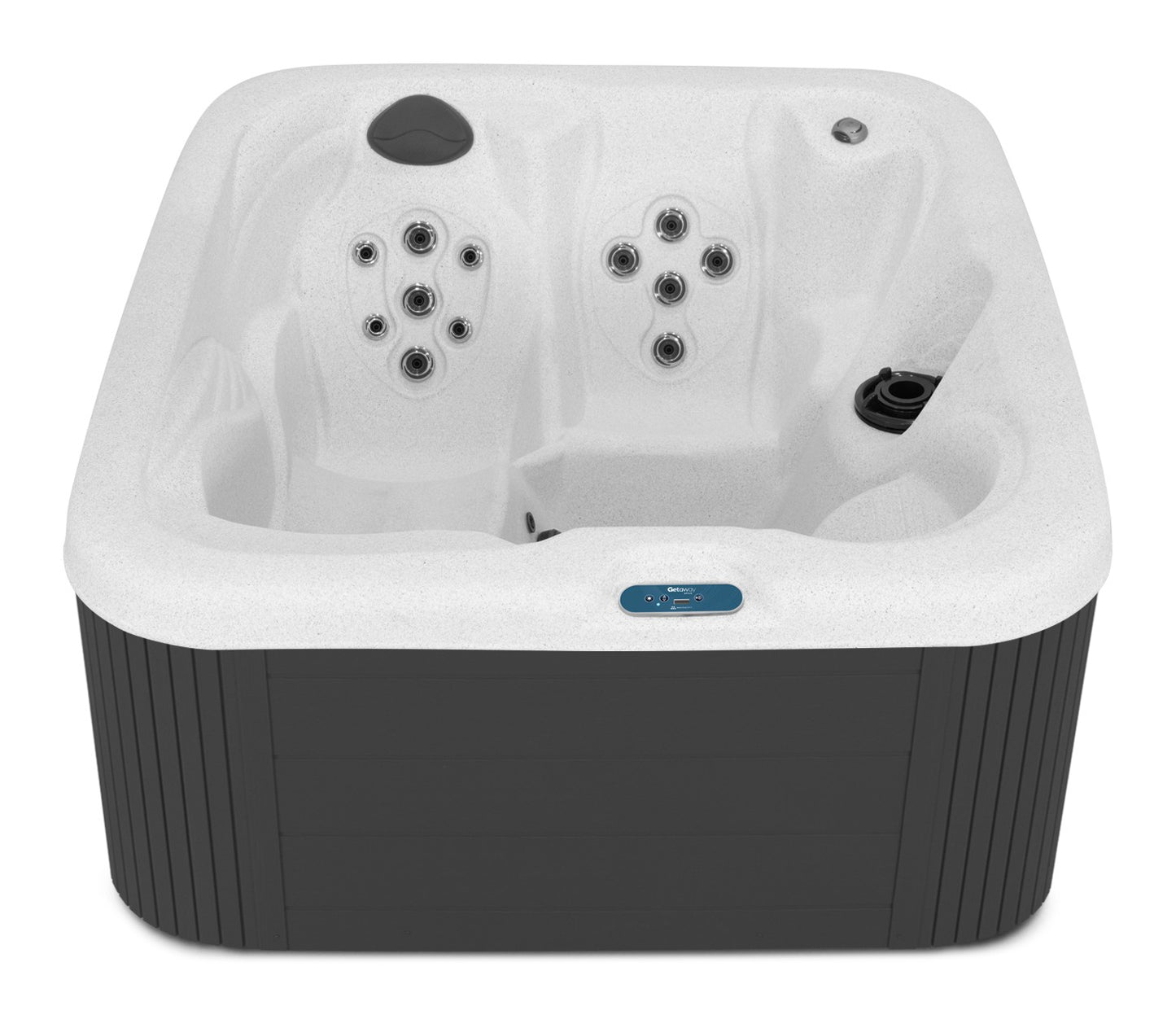 San Miguel hot tub - Sea Salt shell with DuraMaster Graphite cabinet
