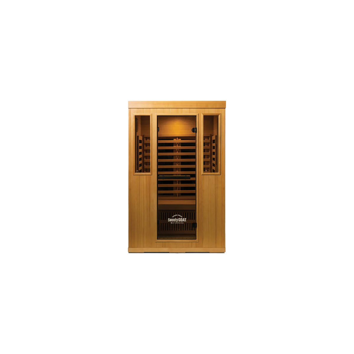 MP2 Sweaty GOAT infrared sauna - front elevation