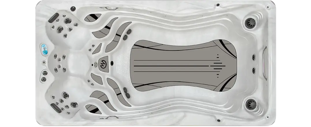 Therapool 15 swim spa - top view