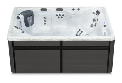 Therapool D swim spa - Sterling Silver (Standard) shell with DuraMaster Graphite* (Standard) cabinet