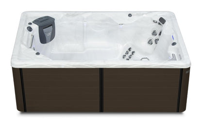 Therapool SE swim spa - Sterling Silver (Standard) shell with DuraMaster Dark Walnut* (Standard) cabinet