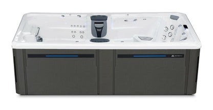 Trainer 15 D swim spa - White (Standard) shell with DuraMaster Graphite (Standard) cabinet
