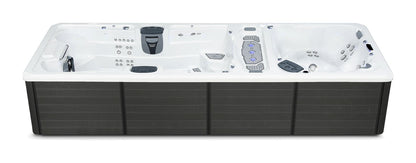 Trainer 21 swim spa - White (Standard) shell with Graphite (Standard) cabinet