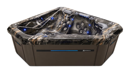 TS 240X hot tub - Midnight Canyon shell with Dark Walnut cabinet