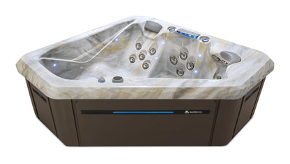 TS 240X hot tub - Smokey Mountain shell with Dark Walnut cabinet