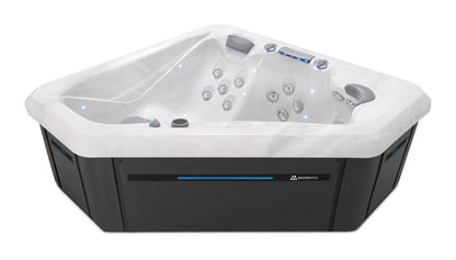 TS 240X hot tub - Sterling Silver shell with Graphite cabinet