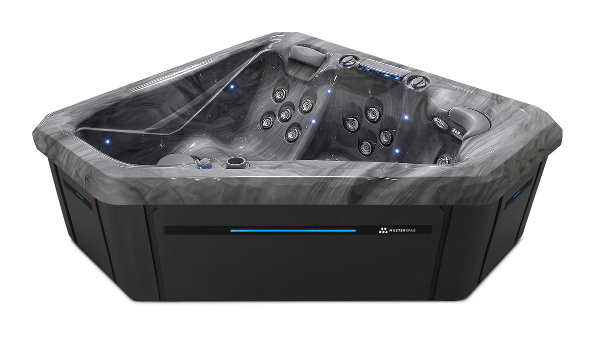 TS 240X hot tub - Storm Cloud shell with Midnight cabinet