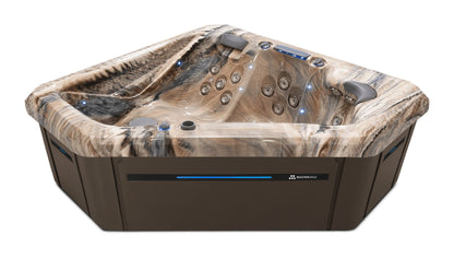 TS 240X hot tub - Tuscan Sun shell with Dark Walnut cabinet
