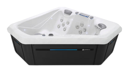 TS 240X hot tub - White shell with Midnight cabinet
