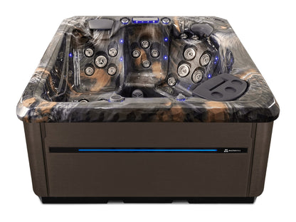 TS 6.2 hot tub - Midnight Canyon shell with Dark Walnut cabinet