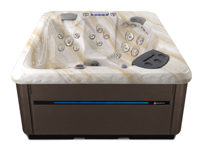 TS 6.2 hot tub - Smokey Mountain shell with Dark Walnut cabinet