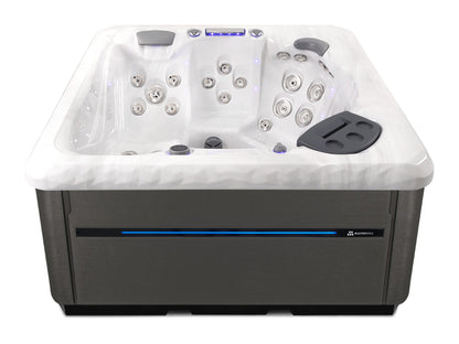 TS 6.2 hot tub - Sterling Silver shell with Graphite cabinet
