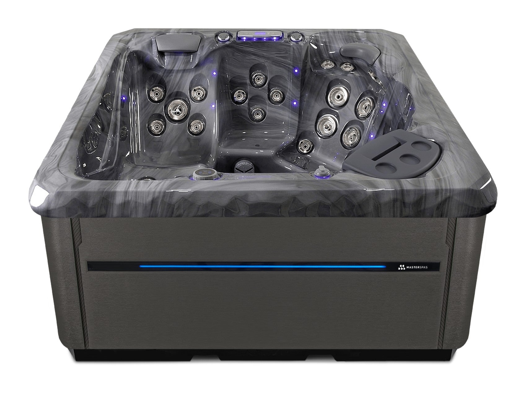 TS 6.2 hot tub - Storm Cloud shell with Graphite cabinet