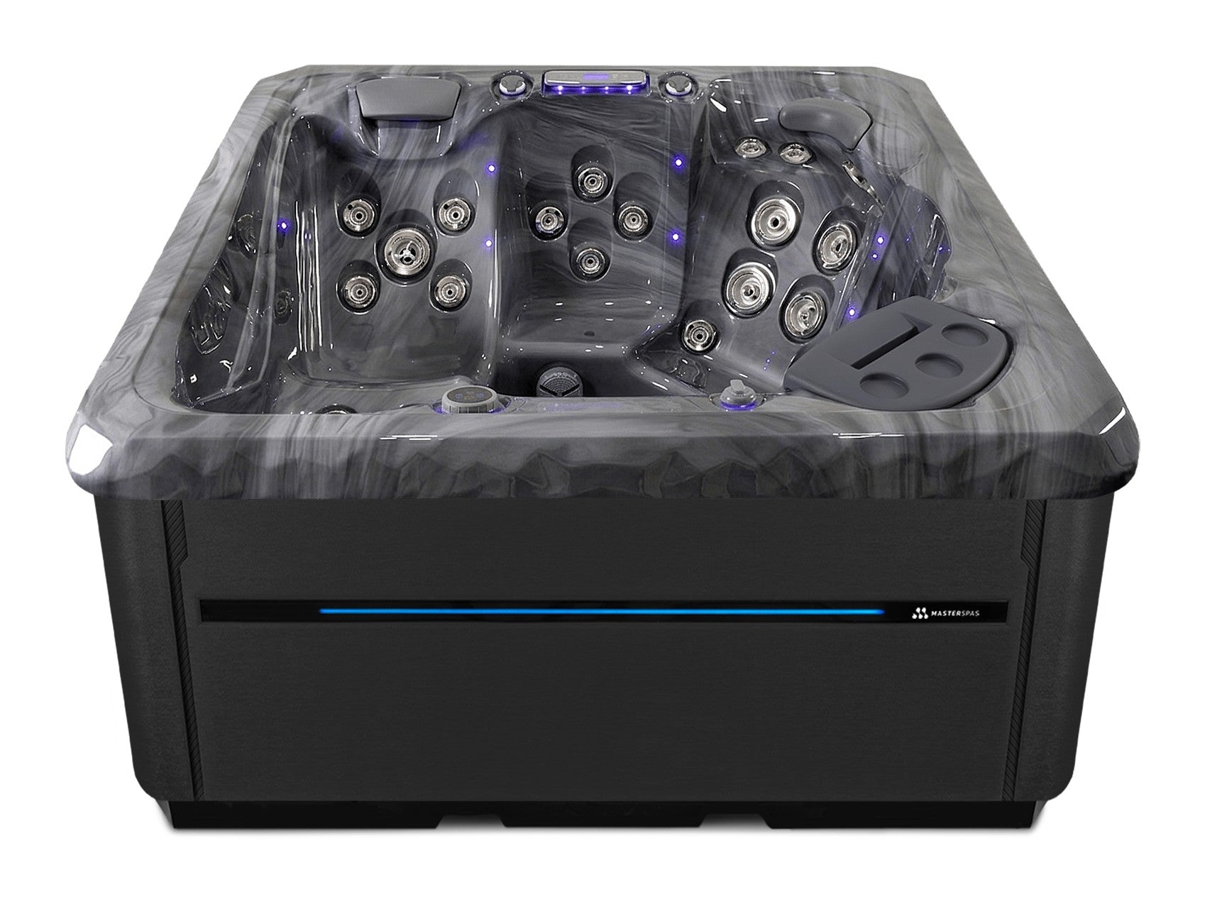 TS 6.2 hot tub - Storm Cloud shell with Midnight cabinet