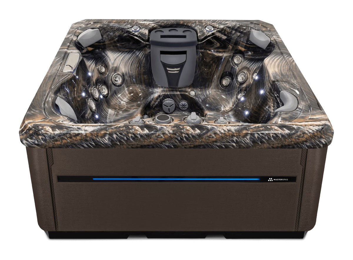 TS 67.25 hot tub - Midnight Canyon shell with Dark Walnut cabinet