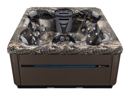 TS 67.25 hot tub - Midnight Canyon shell with Duramaster Walnut cabinet