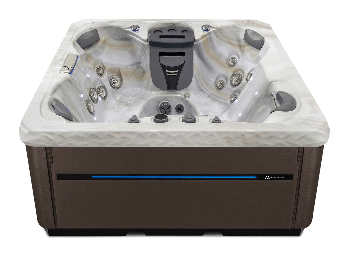 TS 67.25 hot tub - Smoky Mountain shell with Duramaster Walnut cabinet