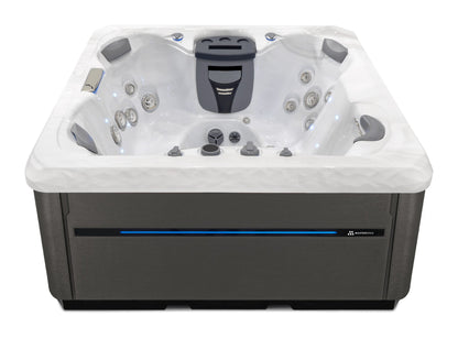 TS 67.25 hot tub - Sterling Silver shell with DuraMaster Graphite cabinet