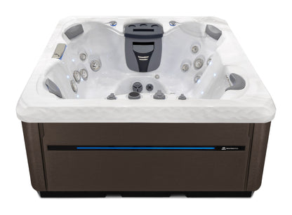 TS 67.25 hot tub - Sterling Silver shell with Duramaster Walnut cabinet