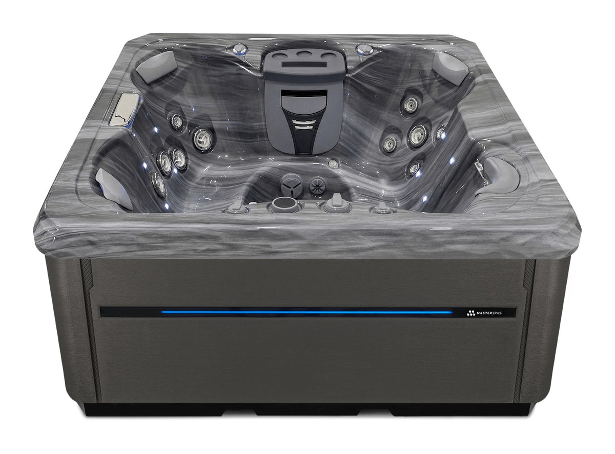 TS 67.25 hot tub - Storm Cloud shell with DuraMaster Graphite cabinet