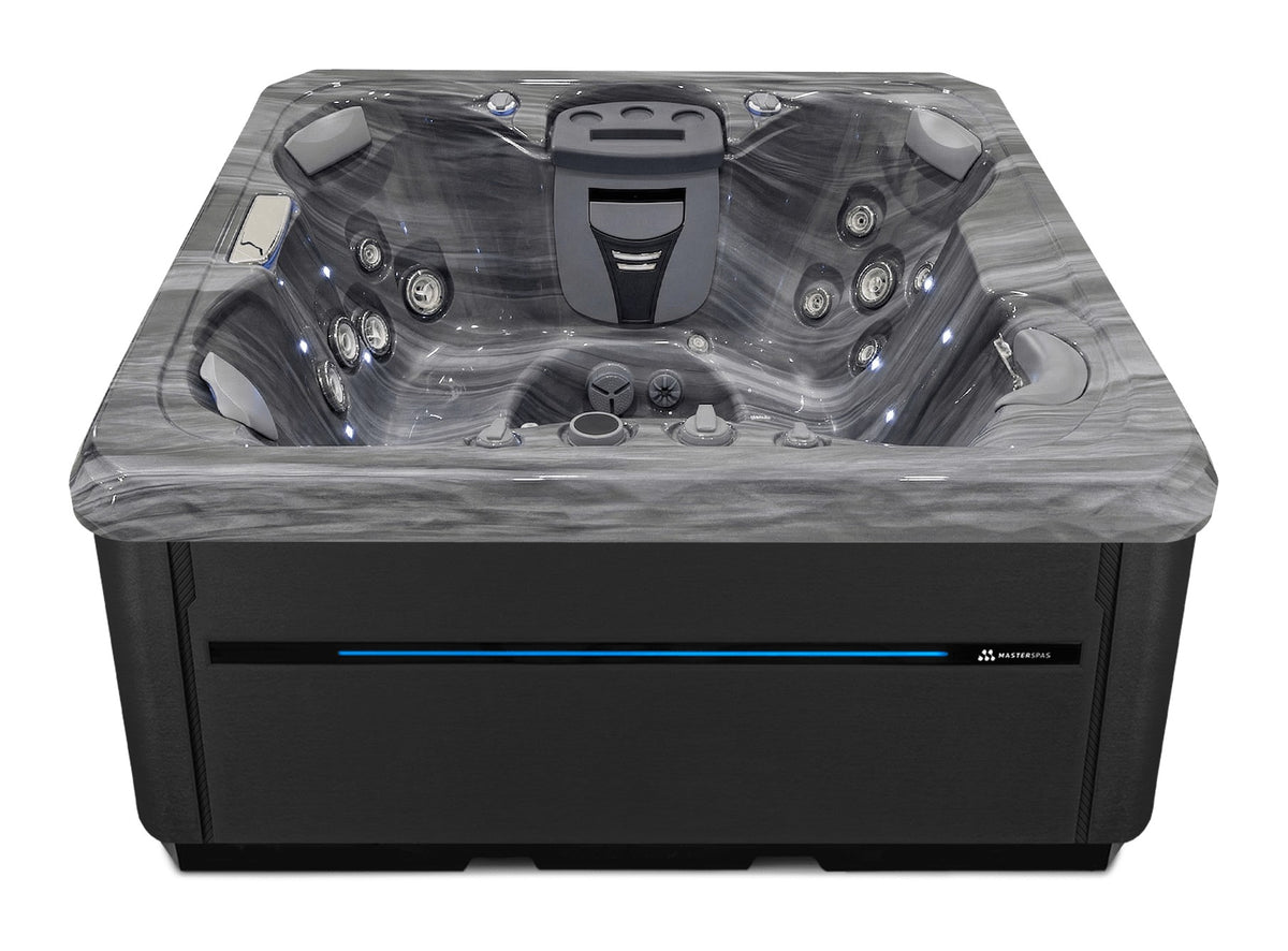 TS 67.25 hot tub - Storm Cloud shell with Duramaster Midnight cabinet