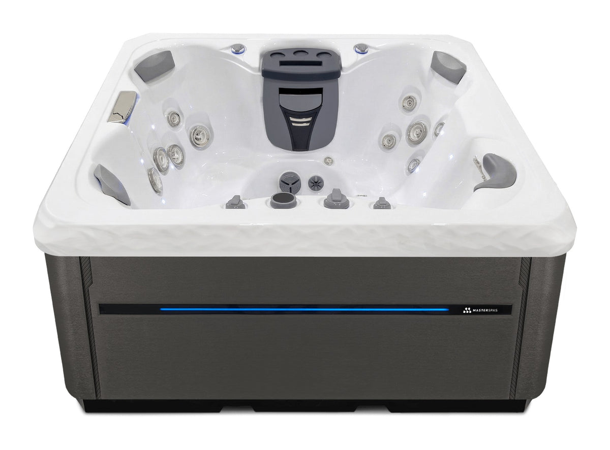 TS 67.25 hot tub - White shell with DuraMaster Graphite cabinet