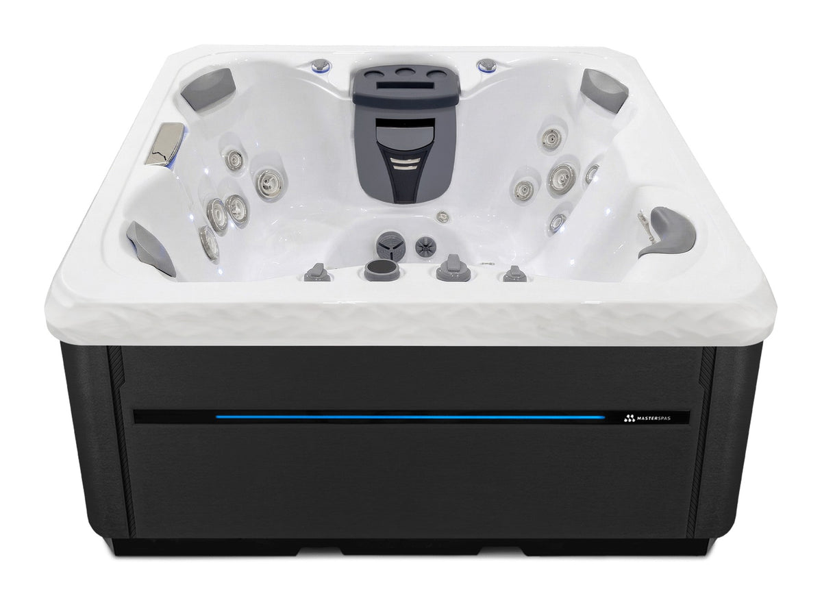 TS 67.25 hot tub - White shell with Duramaster Midnight cabinet