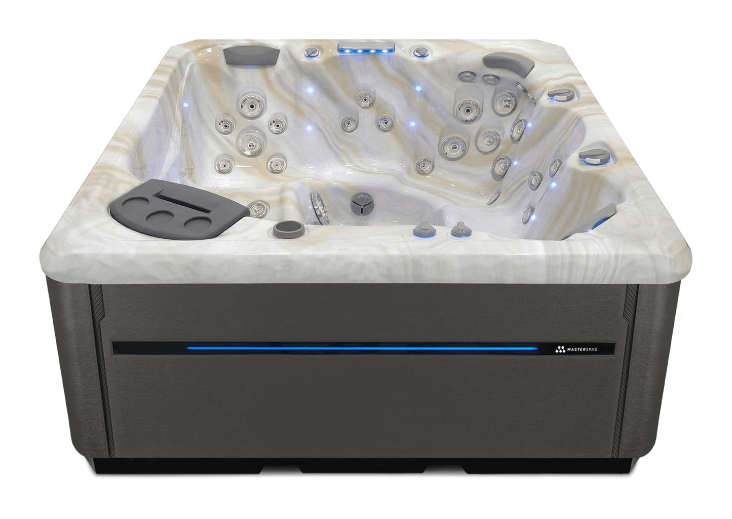 TS 7.2 hot tub - Smokey Mountain shell with Graphite cabinet