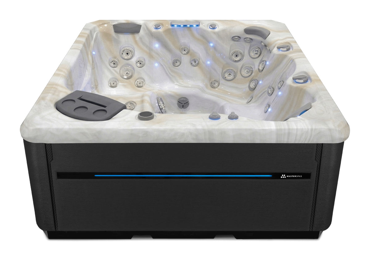 TS 7.2 hot tub - Smokey Mountain shell with Midnight cabinet