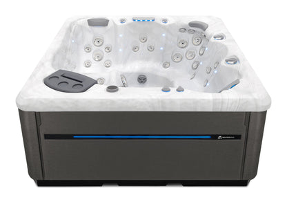 TS 7.2 hot tub - Sterling Silver shell with Graphite cabinet