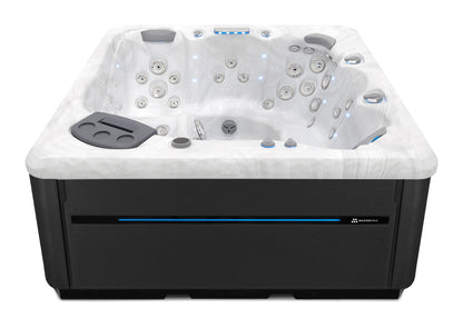TS 7.2 hot tub - Sterling Silver shell with Midnight cabinet
