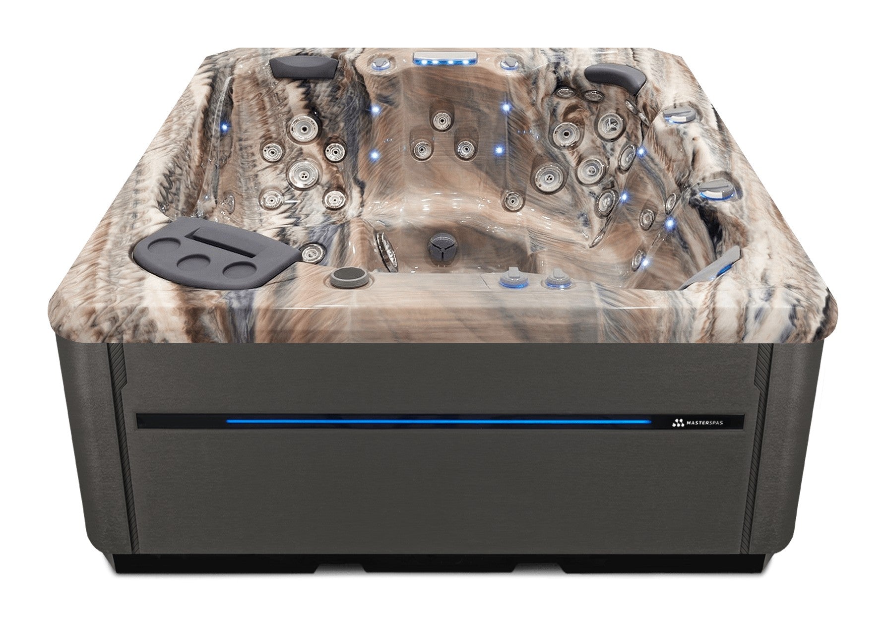 TS 7.2 hot tub - Tuscan Sun shell with Graphite cabinet