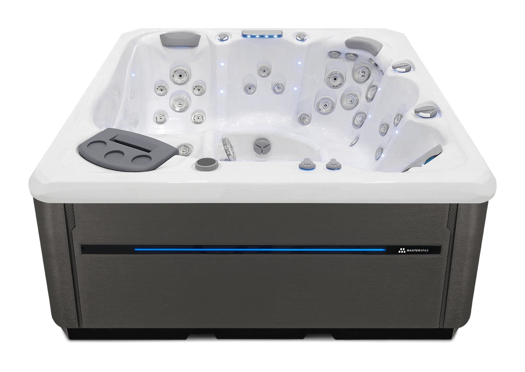 TS 7.2 hot tub - White shell with Graphite cabinet