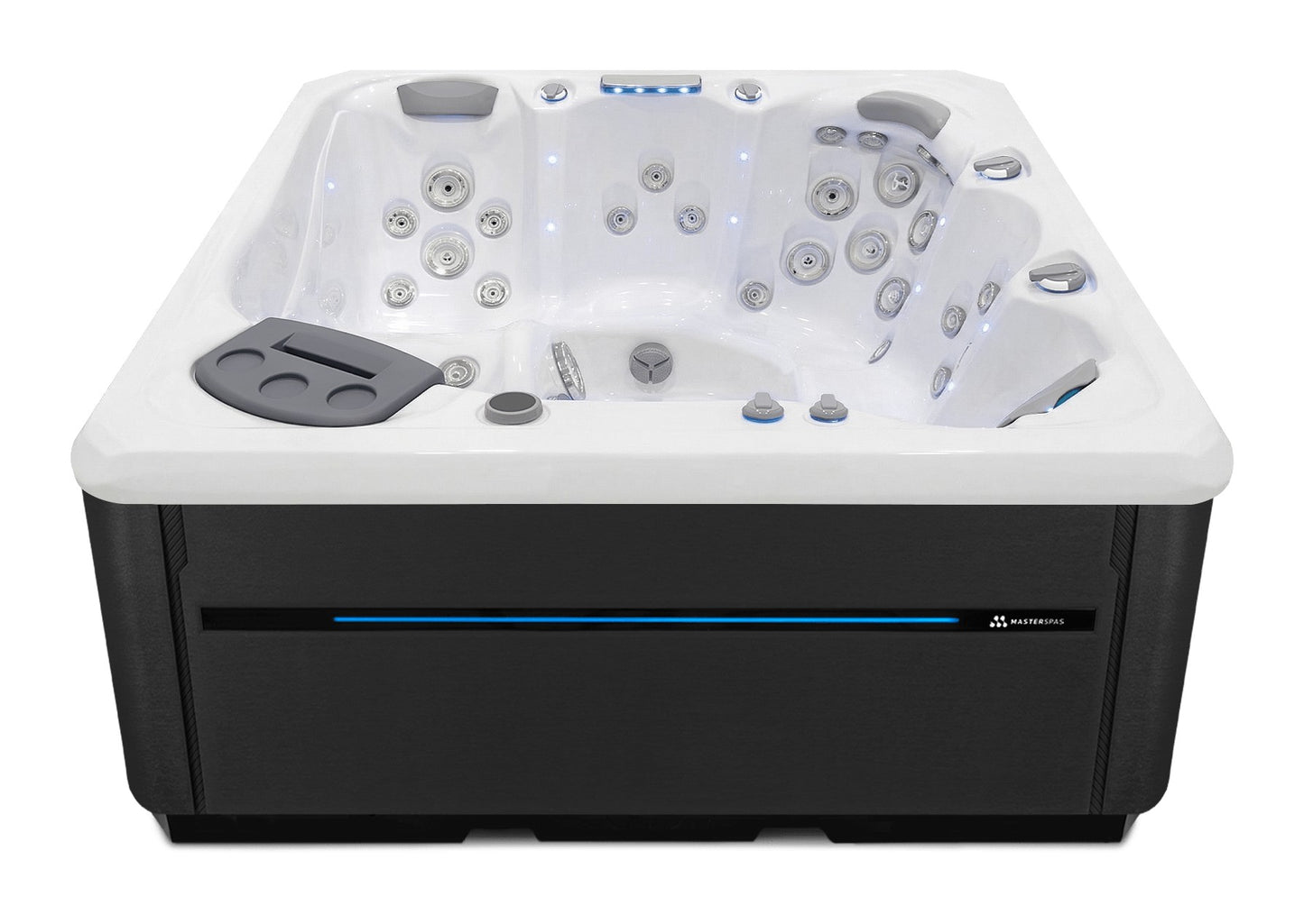 TS 7.2 hot tub - White shell with Midnight cabinet