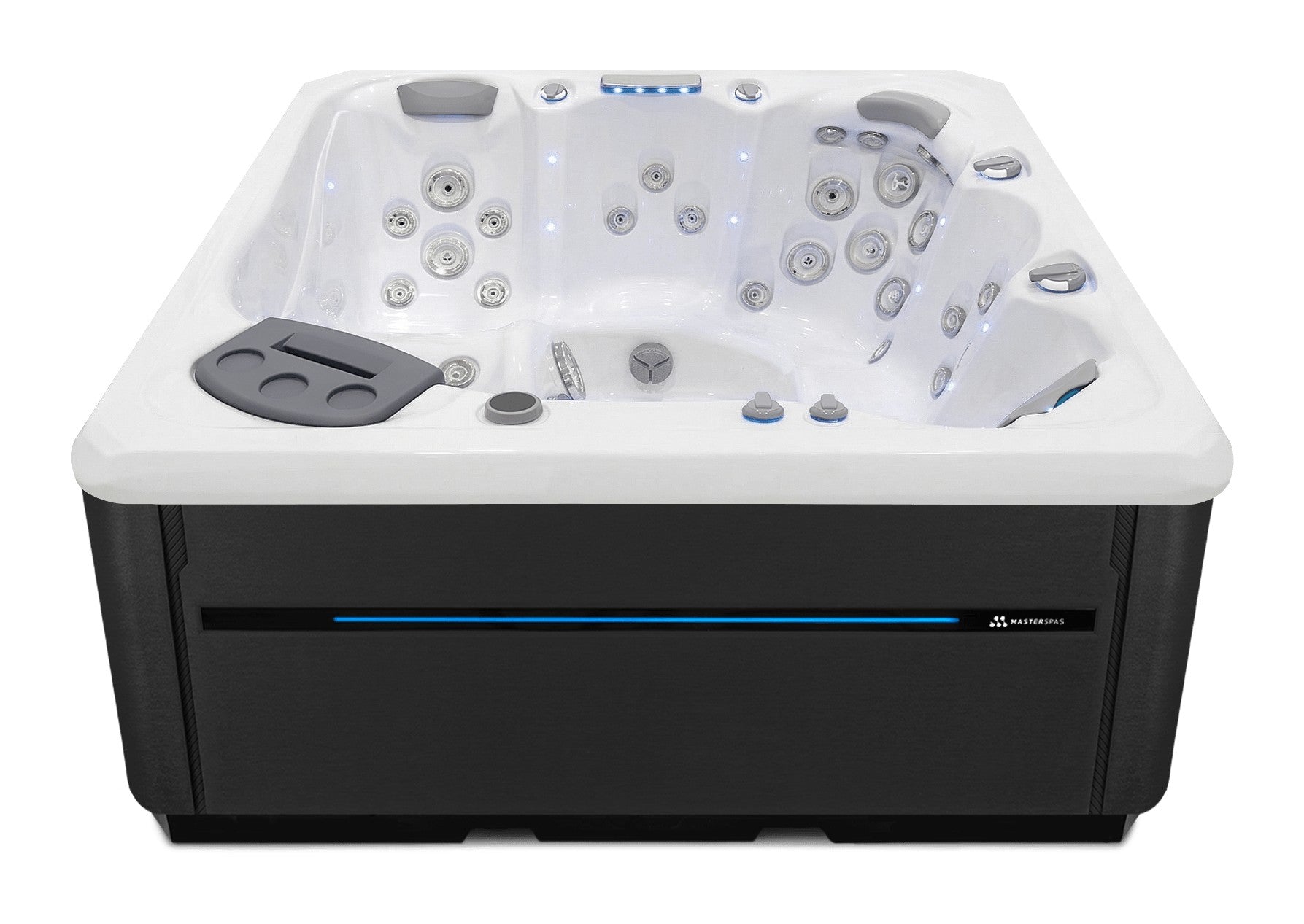TS 7.2 hot tub - White shell with Midnight cabinet