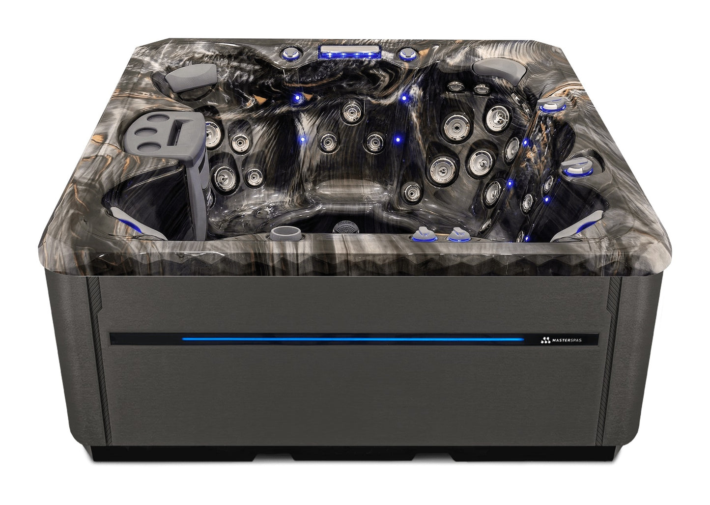 Twilight Spas TS 7.25 hot tub - Midnight Canyon shell with Graphite skirting