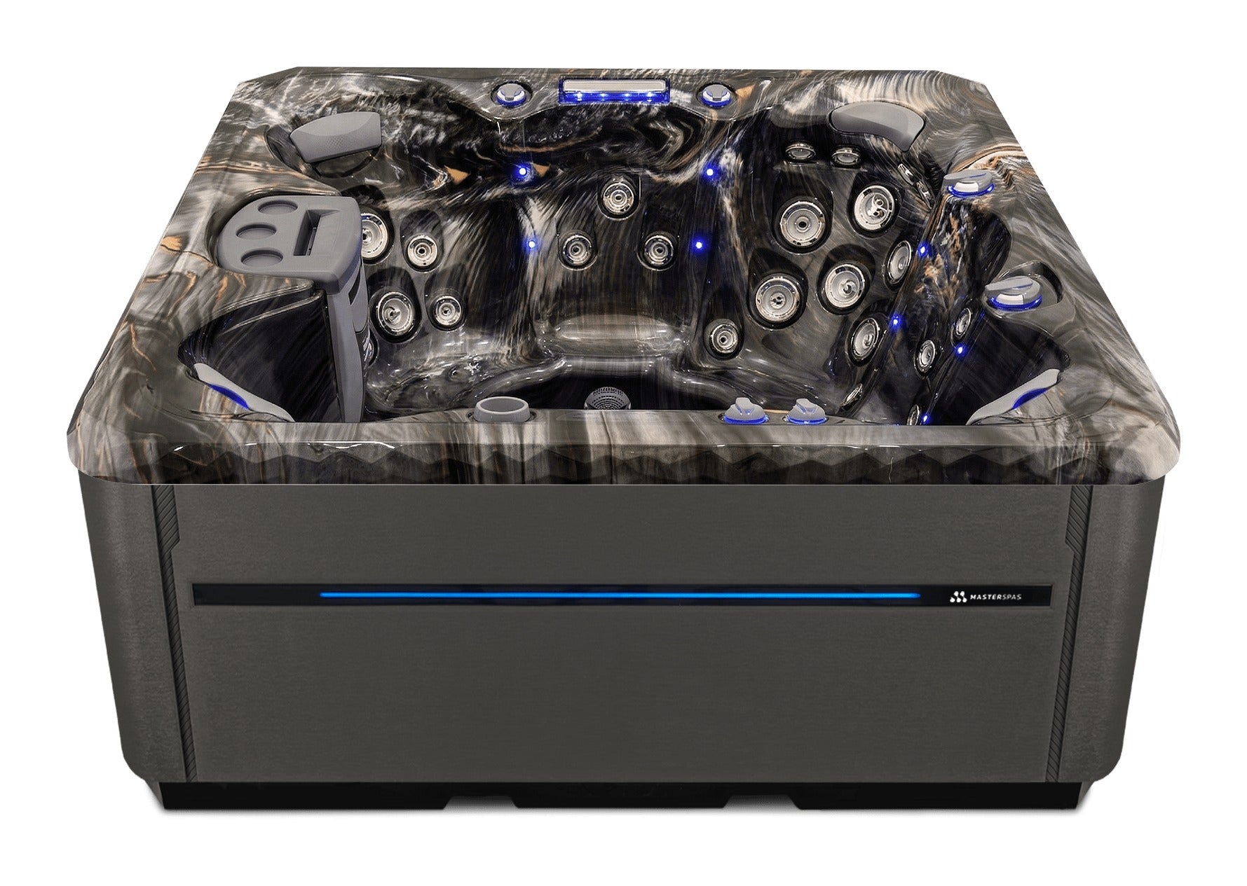 Twilight Spas TS 7.25 hot tub - Midnight Canyon shell with Graphite skirting