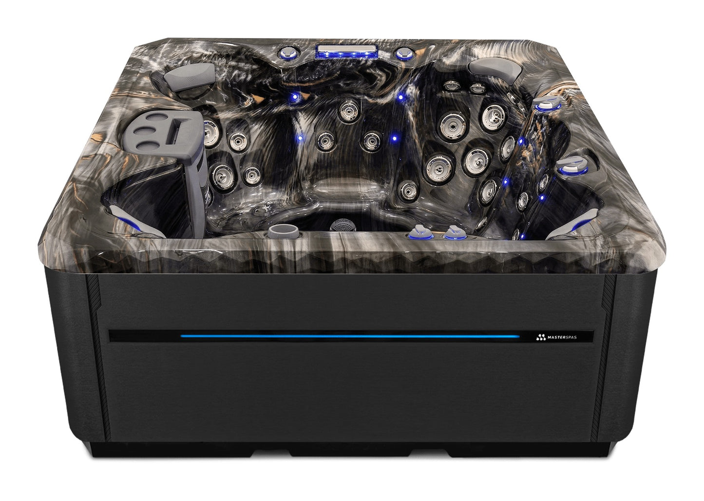 Twilight Spas TS 7.25 hot tub - Midnight Canyon shell with Midnight skirting