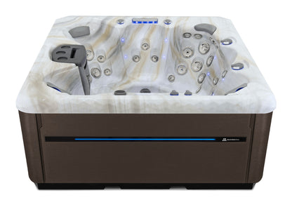 Twilight Spas TS 7.25 hot tub - Smokey Mountain shell with Dark Walnut skirting