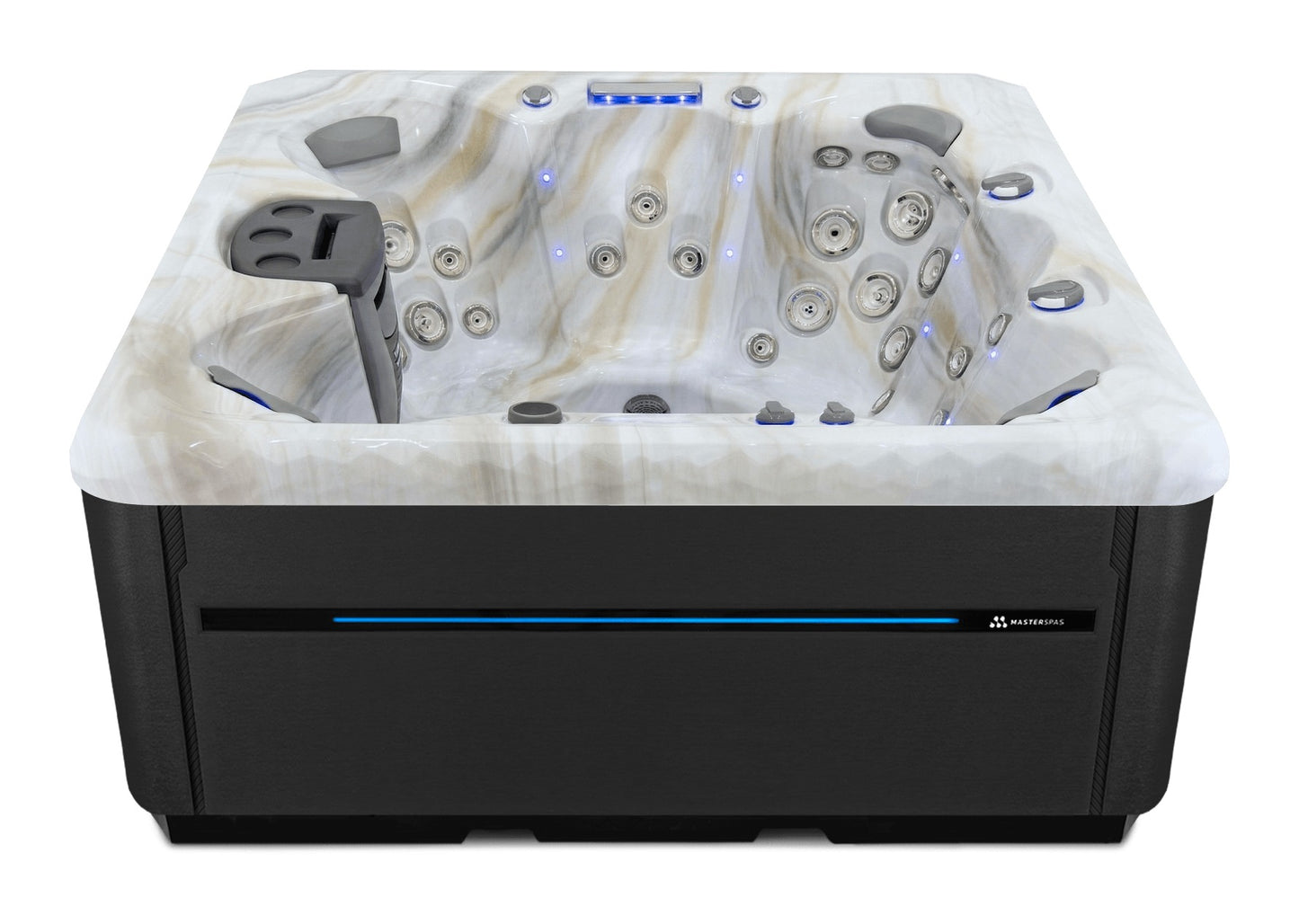 Twilight Spas TS 7.25 hot tub - Smokey Mountain shell with Midnight skirting