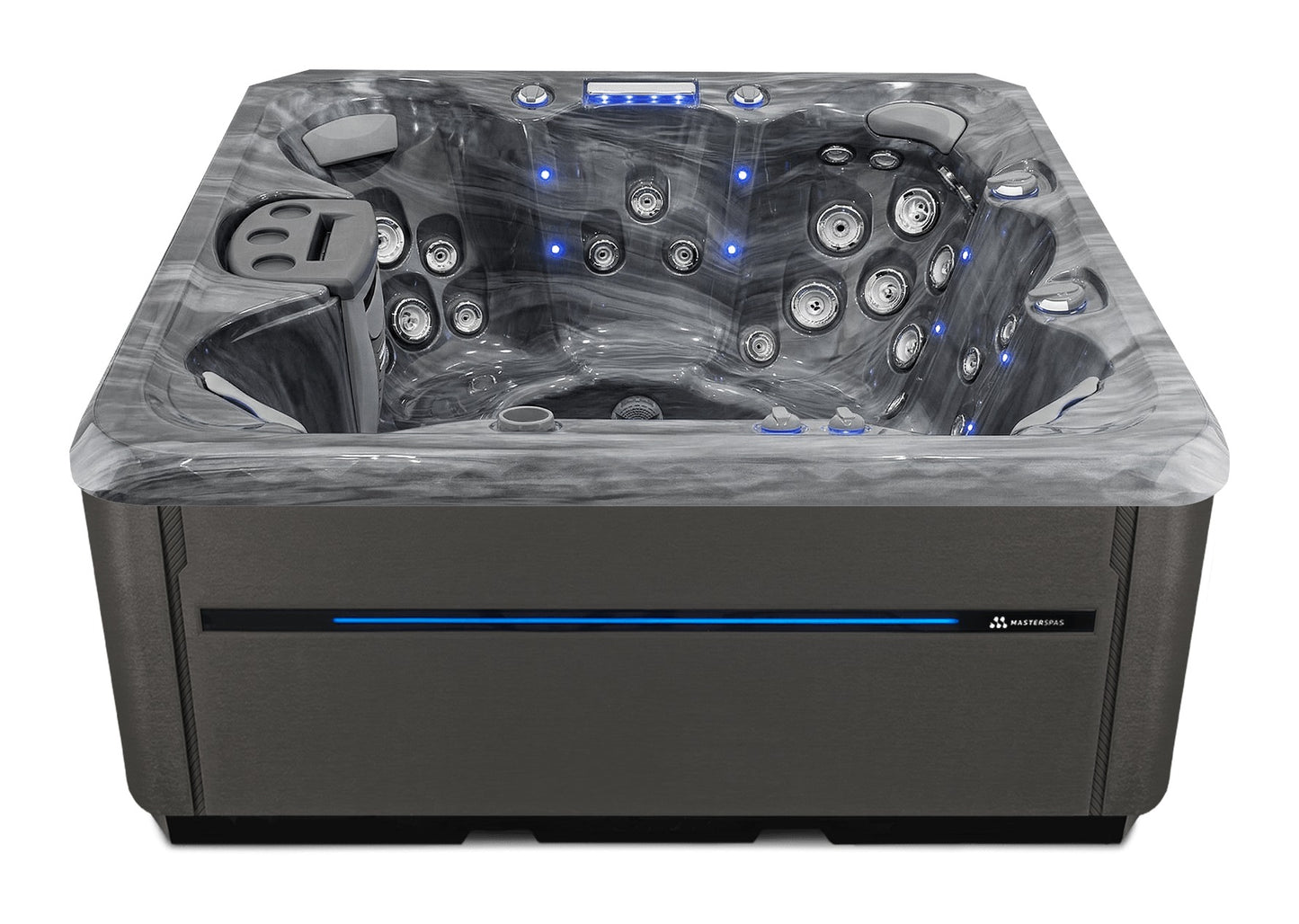 Twilight Spas TS 7.25 hot tub - Storm Cloud shell with Graphite skirting