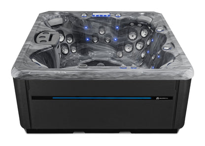 Twilight Spas TS 7.25 hot tub - Storm Cloud shell with Midnight skirting