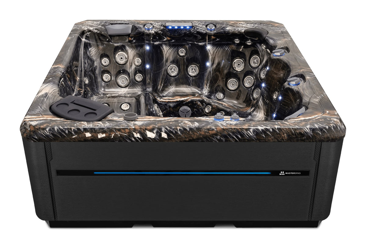 TS 8.2 hot tub - Midnight Canyon shell with Midnight cabinet