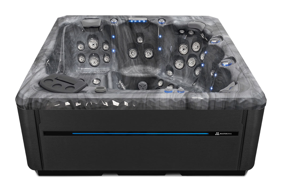 TS 8.2 hot tub - Storm Cloud shell with Midnight cabinet