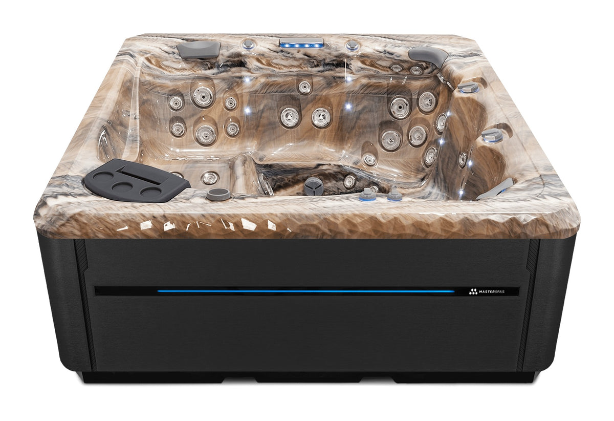 TS 8.2 hot tub - Tuscan Sun shell with Midnight cabinet